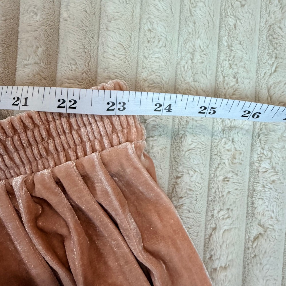 NWT AVA & VIV Pink Velvet Pleated Skirt Plus Size 3X Elastic Waist Midi - Picture 2 of 7